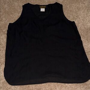 Bob Mackie Sheer Black Tank Top Camisole - Large. D